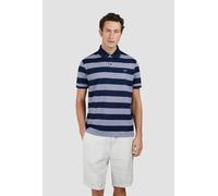 Paul & Shark Men's Double Piqué Shark Badge Cotton Polo Shirt - Navy - Large