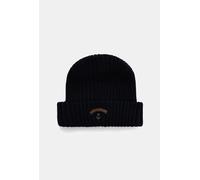 Paul & Shark Men's Ribbed Wool Beanie with Anchor Badge - Navy