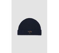 Paul & Shark Men's Ribbed Wool Beanie with Anchor Badge - One Size