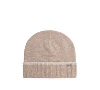 Paul & Shark ribbed-knit logo-plaque beanie hat - Neutrals OS