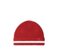 Paul & Shark ribbed striped beanie hat - Red OS