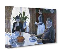 Paul Signac Breakfast Canvas Print | Gallery Wrapped 30mm Frame Wall Art | 20x14 inches | Ready to Hang | Modern Picture | Living Room Bedroom Lounge Office