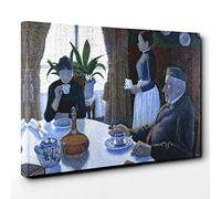 Paul Signac Breakfast Canvas Print | Gallery Wrapped 30mm Frame Wall Art | 30x20 inches | Ready to Hang | Modern Picture | Living Room Bedroom Lounge Office