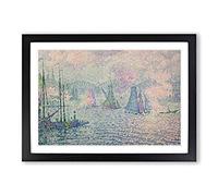 Paul Signac Rotterdam The Meuse Framed Print | A2 Black Framed Wall Art | Ready to Hang | Modern Nature Picture | Living Room Bedroom Lounge Office