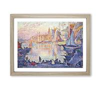 Paul Signac The Port of Saint Tropez Classic Painting Framed Print | A2 Oak Framed Wall Art | Ready to Hang | Classic Historical Picture | Living Room Bedroom Lounge Office