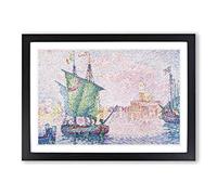 Paul Signac Venice The Pink Cloud Framed Print | A2 Black Framed Wall Art | Ready to Hang | Modern Landscape Picture | Living Room Bedroom Lounge Office