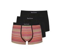 Paul Smith 3-Pack Signature Stripe & Solid Boxer Trunks, Black/multi - XX-Large