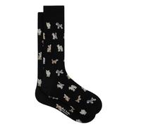 Paul Smith Black Kyoto Dogs Socks. One Size