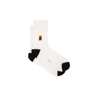 Paul Smith Bright Stripe Detail Socks White Navy. One Size