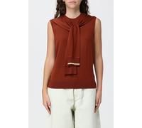 PAUL SMITH Brown Merino Wool Knitted Gilet with Crew Neck - Size: S - female
