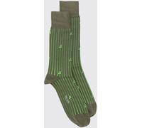 PAUL SMITH Calf-High Striped Socks with Graphic Print in Cotton Blend - Size: OS - male