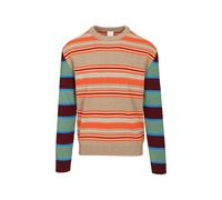 Paul Smith contrast-sleeve lambswool-cotton stripe sweater - Orange S-M-L-XL