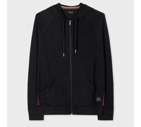 Paul Smith Cotton Jersey Zip Lounge Hoodie, Black - Small