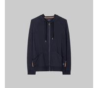 Paul Smith Cotton Jersey Zip Lounge Hoodie, Navy - Small