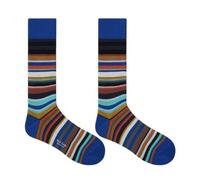 Paul Smith Curtis Socks Blue Green Red Brown Stripes. One Size