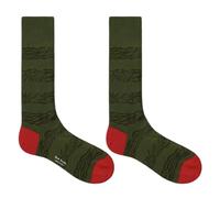 Paul Smith Dean Zebra Stripe Dark Green Red Toe Heel. One Size