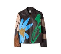 Paul Smith floral-detail leather jacket - Brown L
