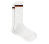Paul Smith Freddie Argyle White Multicoloured Socks. One Size