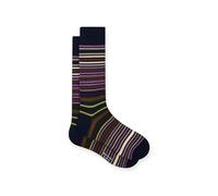 Paul Smith Gavin Stripe Socks Black Purple Lime Green Brown. One Size