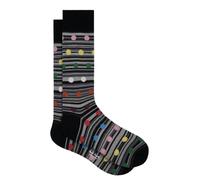 Paul Smith Kingsley Signature Socks Colourful Polka Dots and Black Grey Stripes. One Size