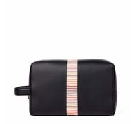 Paul Smith Leather Signature Stripe Wash Bag Black
