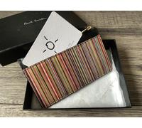 PAUL SMITH LEATHER SIGNATURE STRIPE ZIP POUCH & CARDHOLDER RETAIL £190 BNIB