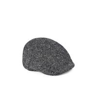 Paul Smith linen stripe flat cap - Black S-M-L