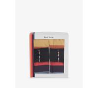 Paul Smith Mens Artist Stripe Fine-knit Stretch-cotton-blend Ankle Socks Pack of Six 1 Size