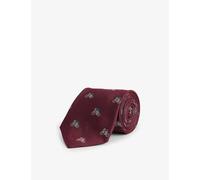 Paul Smith Mens Burgundy/ Borde Cyclist-print Silk Tie 8cm