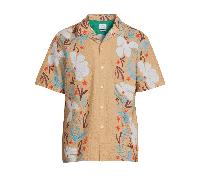 Paul Smith Mens Casual 'Sea Floral' Short Sleeved Shirt Camel CAMEL L