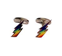 PAUL SMITH MEN'S CUFF ABOLT MULTICOLOR LIGHTNING COPPER ZINC COATED CUFFLINKS
