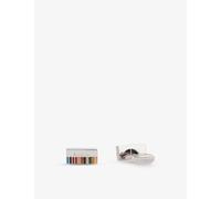 Paul Smith Mens Ed Signature Stripe Metal Cufflinks 1x2.2cm
