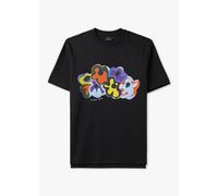 PAUL SMITH Mens Floral Motif T-Shirt In Black Mens Clothing Size: XXL, Colour: Black Fabric