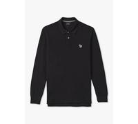 PAUL SMITH Mens Long Sleeve Zebra Polo Shirt In Black Mens Clothing Size: XXL, Colour: Black Fabric