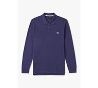 PAUL SMITH Mens Long Sleeve Zebra Polo Shirt In Blue Mens Clothing Size: M, Colour: Blue Fabric
