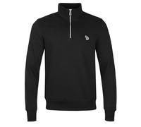 Paul Smith Men's Ls Reg Fit Half Zip Top Zebra Sweatshirt, Black, XL
