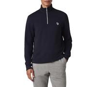 Paul Smith Men's Ls Reg Fit Half Zip Top Zebra Sweatshirt, Blue, M