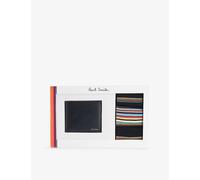 Paul Smith Mens Paul Smith Leather Wallet and Striped Socks Gift Set Multicolour