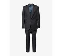 Paul Smith Mens Paul Smith Mayfair Sharkskin Notch-Lapel Straight-Leg Wool Suit Black 40