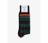 Paul Smith Mens Paul Smith Mesnil Chunky Striped Cotton-Blend Socks Black