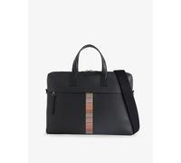 Paul Smith Mens Paul Smith Signature Stripe Business Double-Zip Leather Folio Black