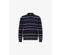 Paul Smith Mens Paul Smith Striped Long-Sleeve Wool Polo Shirt Navy L