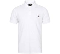 Paul Smith Mens Polo Shirt Logo Branded Zebra Badge S/S Cotton Polo in White
