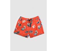 PAUL SMITH Mens Postcards Swim Shorts In Pink Mens Clothing Size: L, Colour: Pink Fabric