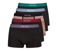 Paul Smith Men's Ps Men's 'Signature Stripe' Mixed Organic-cotton Boxer Briefs Five Pack, Black, S