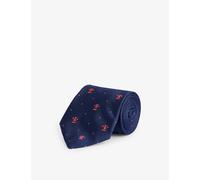 Paul Smith Mens Red Sports Shirt Jacquard Silk Tie 8cm