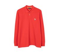 Paul Smith Mens Red Zebra Logo Long Sleeved Polo Shirt Red L