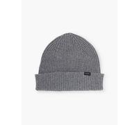 Paul Smith Mens Slate Brand-tab Knitted Cashmere and Wool-blend Beanie