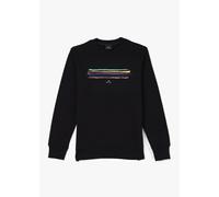 PAUL SMITH Mens Stripe Print Sweatshirt In Black Mens Clothing Size: XXL, Colour: Black Fabric