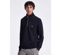 Paul Smith Mens Very Dark Navy Regular Fit Zebra Half Zip Sweatshirt